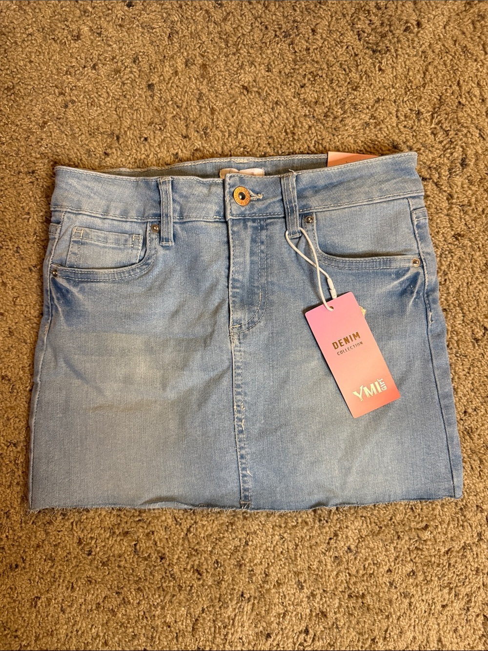 YMI Light Blue Denim Mini Skort
